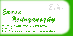 emese mednyanszky business card